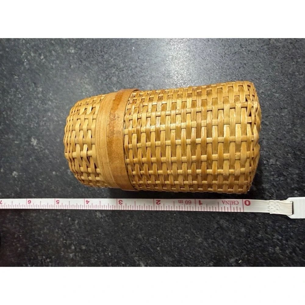 Vintage Miniature Wicker 5 Basket Lot 1.5-4